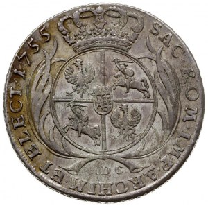 talar 1755, Lipsk, srebro 29.07 g, Kahnt 676 war. e, Sc...