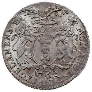 złotówka (30 groszy) 1762, Gdańsk, Kahnt 719 war. a (sz...