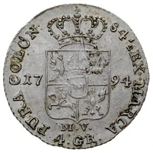 złotówka 1794, Warszawa, rzadka odmiana z napisem 84 1/...