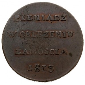 6 groszy 1813, Zamość, Plage 121, bardzo rzadkie, patyn...