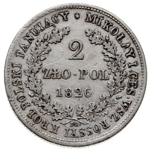 2 złote 1826, Warszawa, Plage 59 (R), Bitkin 993 (R), d...