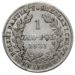 1 złoty 1831, Warszawa, duża głowa cara, Plage 74, Bitk...