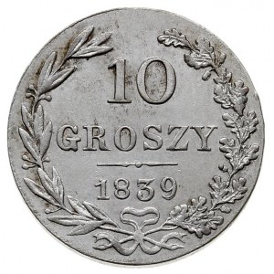 10 groszy 1839, Warszawa, Plage 103, Bitkin 1181(R), rz...