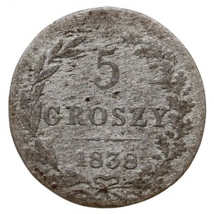5 groszy 1838, Warszawa, Plage 137 (R), Bitkin 1188, ni...