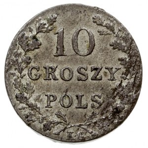 10 groszy 1831, Warszawa, łapy Orła proste, Plage 276, ...