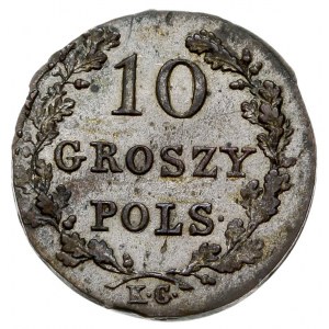 10 groszy 1831, Warszawa, łapy Orła zgięte, Plage 278, ...