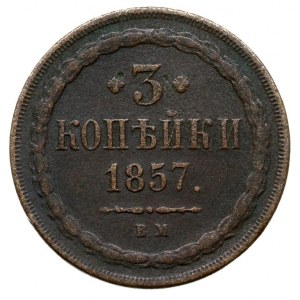 3 kopiejki 1857, Warszawa, Plage 471, Bitkin 455 (R1), ...