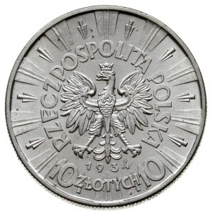 10 złotych 1934, Warszawa, Józef Piłsudski, Parchimowic...