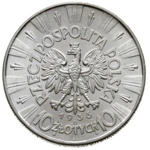 10 złotych 1936, Warszawa, Józef Piłsudski, Parchimowic...