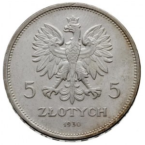 5 złotych 1930, Warszawa, \Nike, Parchimowicz 114.c,II...