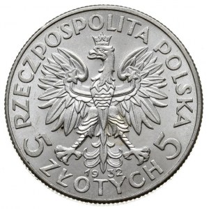 5 złotych 1932, Anglia, \Głowa kobiety, Parchimowicz 11...