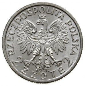 2 złote 1932, Warszawa, \Głowa kobiety, Parchimowicz 11...