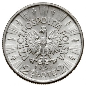 2 złote 1934, Warszawa, Józef Piłsudski, Parchimowicz 1...