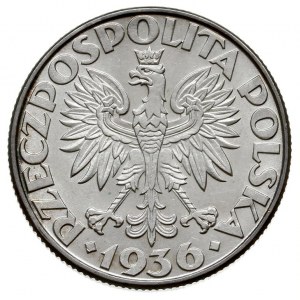 2 złote 1936, Warszawa, \Żaglowiec\. Parchimowicz 112