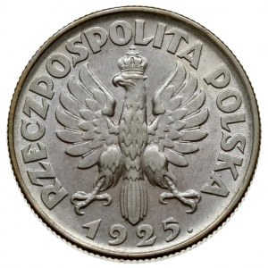 1 złoty 1925, Londyn, Parchimowicz 107.b, bardzo ładne,...