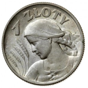 1 złoty 1925, Londyn, Parchimowicz 107.b, bardzo ładne,...