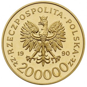 200 000 złotych 1990, Warszawa, 10-lecie Solidarności, ...