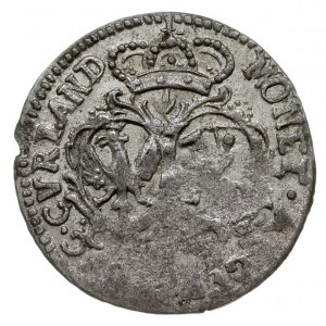 grosz 1762, Mitawa, litery CHS pod tarczami herbowymi, ...
