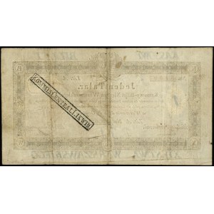 1 talar 1.12.1810, seria A, numeracja 3130, podpis komi...