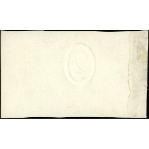 papier do druku banknotu 2 złote z 1863 roku, ze znakie...