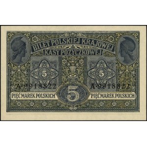 5 marek polskich 9.12.1916, \Generał, \biletów, seria ...