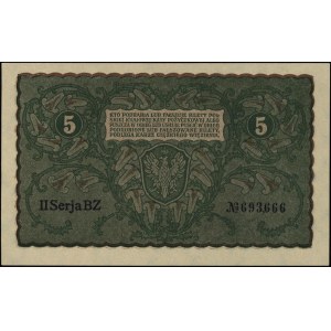 5 marek polskich 23.08.1919, seria II-BZ, numeracja 693...