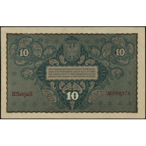 10 marek polskich 23.08.1919, seria II-S, numeracja 990...