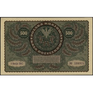 500 marek polskich 23.08.1919, seria I-BC, numeracja 10...