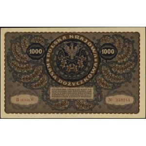 1.000 marek polskich 23.08.1919, seria III-W, numeracja...