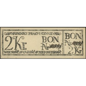 Fundusz Pracy i Czynu, 2 korony (1916-1918), bez oznacz...