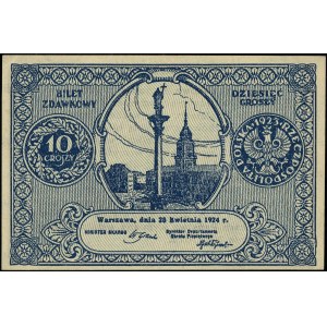 10 groszy 28.04.1924, bez oznaczenia serii i numeracji,...