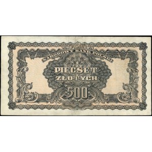 500 złotych 1944, seria Hd, numeracja 444009, w klauzul...