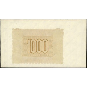 niedokończony druk banknotu 1.000 złotych 1945, bez ozn...