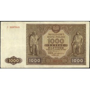 1.000 złotych 15.01.1946, seria S, numeracja 2297515, M...