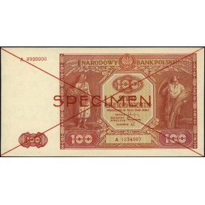100 złotych 15.05.1946, seria A, numeracja 1234567 / 89...