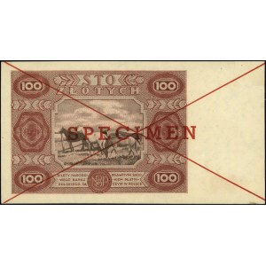 100 złotych 15.07.1947, seria A, numeracja 1234567, po ...