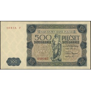 500 złotych 15.07.1947, seria F, numeracja 249387, Miłc...