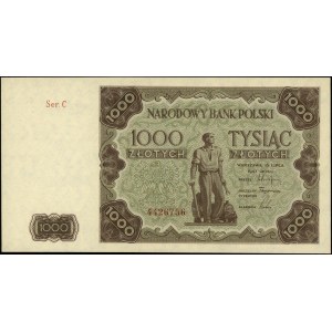 1.000 złotych 15.07.1947, seria C, numeracja 4426756, M...