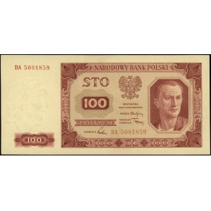 100 złotych 1.07.1948, seria DA, numeracja 5081859, Mił...