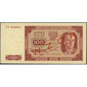 100 złotych 1.07.1948, seria FY, numeracja 0000004, bez...