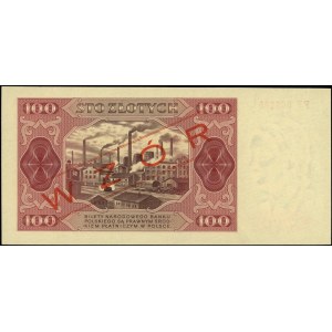 100 złotych 1.07.1948, seria FY, numeracja 0000004, bez...
