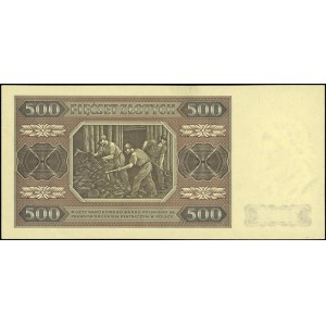 500 złotych 1.07.1948, seria CB, numeracja 6492090, Mił...