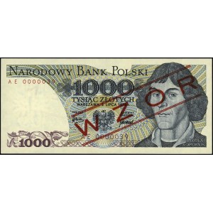 1.000 złotych 2.07.1975, seria AE, numeracja 0000039, c...