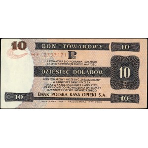 10 dolarów 1.10.1979, seria HF, numeracja 2737171, Miłc...