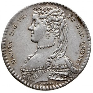 Maria Leszczyńska królowa Francji, -żeton 1731, sygnowa...