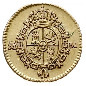 1/2 escudo 1788 / M-M, Madryt, złoto 1.71 g, Cayon 1220...