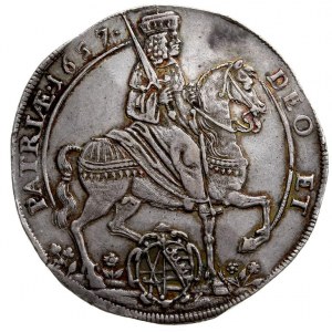 talar wikariacki 1657, srebro 29.18 g, Dav. 7630, Merse...