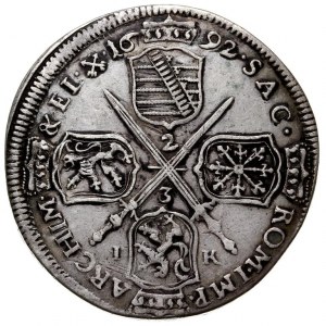 2/3 talara (gulden) 1692 / I-K, srebro 14.96 g, Dav. 81...
