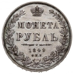 rubel 1849 / СПБ-ПА, Petersburg, Bitkin 219, bardzo ład...