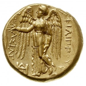 Macedonia, Filip III Arrhidaios, stater, Aw: Głowa Aten...